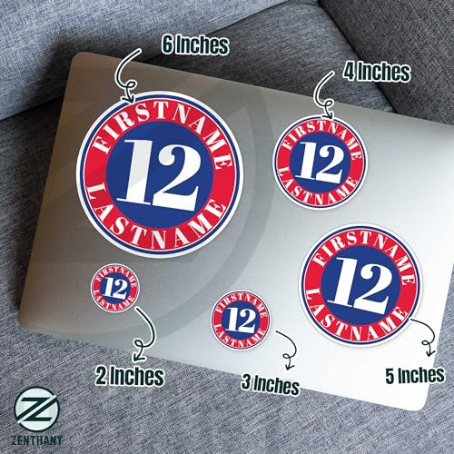 Personalized Baseball Sticker Custom Baseball Stickers with Name Number Waterproof Vinyl Decal Sticker for Laptop Water Bottle Hardhat Gifts for Her Him Adults