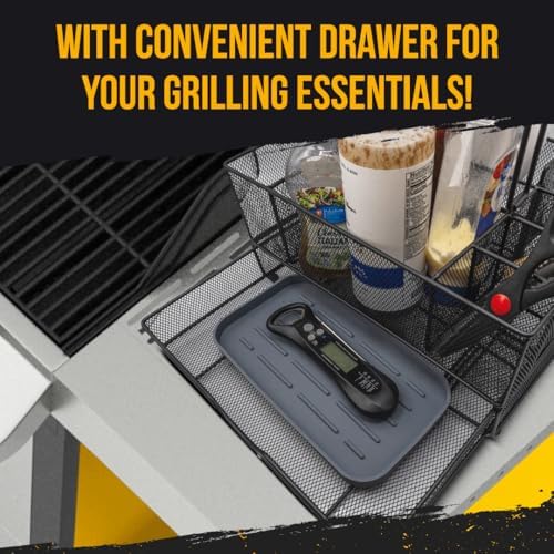 Grill Caddy for Outdoor Grill - Picnic Caddy for Outdoor Kitchen Accessories - BBQ Accessories Basket