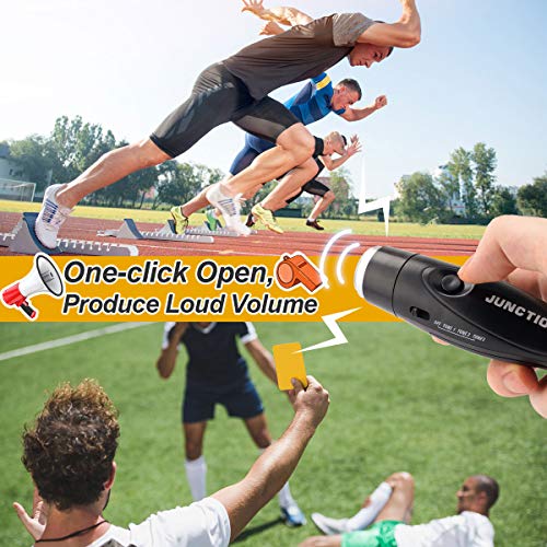 Electronic Whistle, Battery Operated Whistle Adjustable 3 Different Loud Whistle Sounds with Lanyard Handheld Electronic Whistles for Referees Volleyball Coaches Teacher, Soccer Sports Whistle-Black