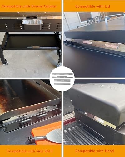 Upgraded Wind Guards for 28 inch Blackstone Griddle, Blackstone Griddle Accessories, Magnetic 430 Stainless Steel Wind Screens, Hold Heat, Protect Flame, Save Gas