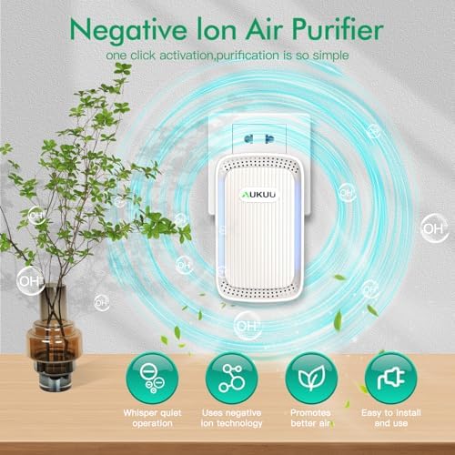 Air Ionizers (4 Pack)- Plug In Negative Ion Air Purifiers - Quiet Air Freshener for Home, Bedroom, Office, Basement - Portable Air Purifier Odor, Smoke, Dust, Pet Smell - Mini Air Cleaner White