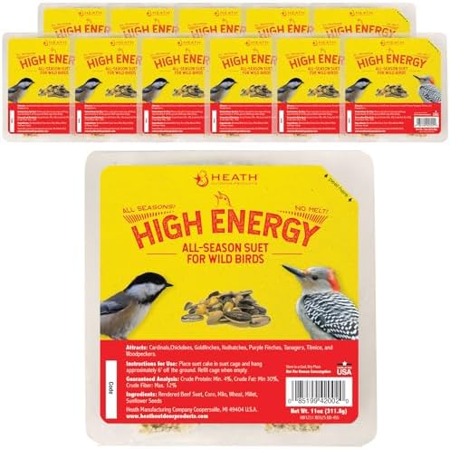 Heath DD4SS: 11-Ounce Bird's Blend High Energy Suet Cake - 12-Pack Case