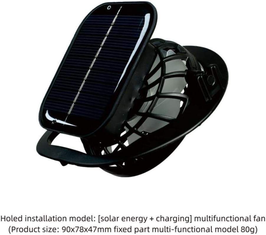 Nubudoz Wide Brim Solar Fan Hat, Wide Brim Solar Fan Outdoor Fishing Hat, Dual Power Solar Fan Hats for Men-Solar & USB Charging (Wide Brim Solar Fan Hat, Khaki)