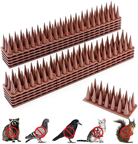 Bird Spikes, 30 Pack Bird Squirrel Raccoon Pigeon Cat Animal Deterrent Spikes for Outside Anti Bird Defender Spikes Outdoor to Keep Birds Away