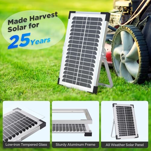 7.5W 12V Solar Battery Charger Maintainer, 12 Volt Solar Panel for Car Battery with Smart Controller, Callsun Low-Iron Tempered Glass Solar Trickle Charger for Boat Truck RV Lawn Mower