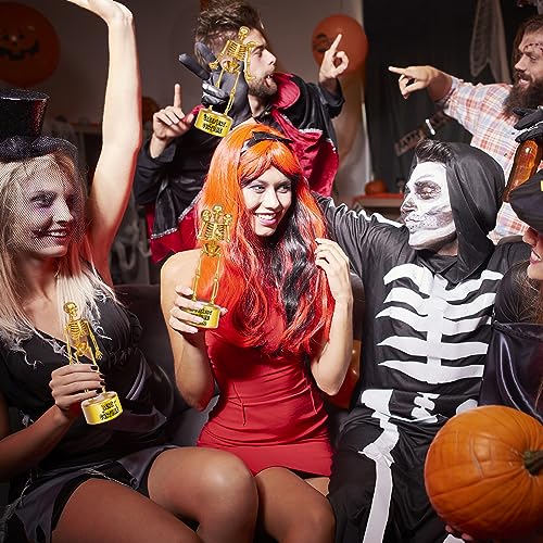AORZIT Halloween Trophy 6 Pack Best Costume Skeleton Trophies for Kids Adults, Halloween Skeleton Funny Trophy Plastic Tropies for Contest Awards, Halloween Party Prizes for Adults Party Supplies(A)
