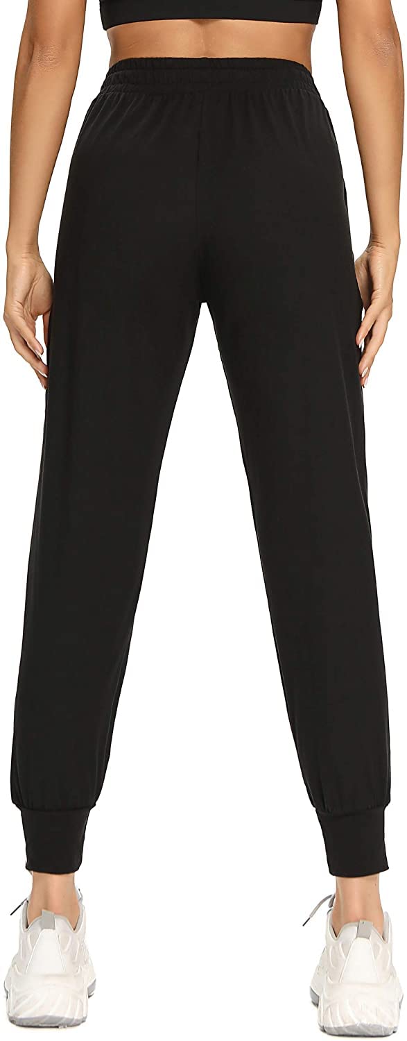 Aoliks Women's Fleece Lined Sweatpants Thermal Joggers with Pockets Winter Lounge Yoga Workout Running Pants (Black, XX-Large)