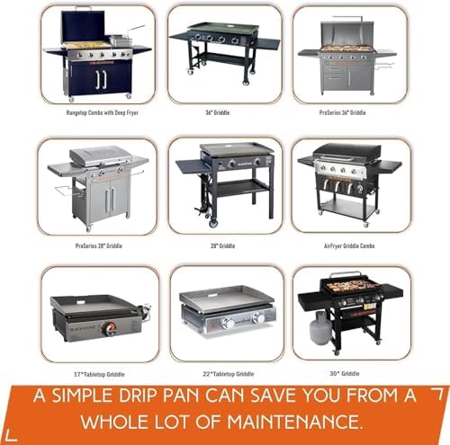 100-Pack Blackstone Griddle Accessories Drip Pan Liners, Aluminum Foil Pan Disposable for 17" 22" 28" 36" Blackstone Griddle Drip Tray Holder Grill Rear Grease Catcher Cup Liners
