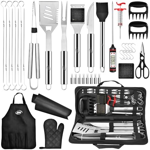 Kaluns BBQ Accessories, Complete Grill Set Grilling Gifts for Men Dad, 40 Pcs Premium Heavy Duty Stainless Steel Barbecue Grill Accessories for Outdoor Grill for Men Dad