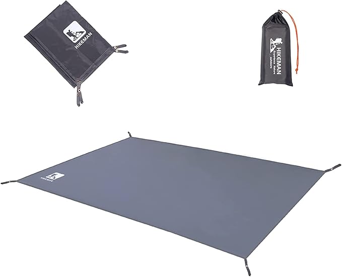 HIKEMAN Waterproof Camping Tarp Portable Tent Footprint with Drawstring Bag Ground Cloth for Outdoor Hiking Picnic (L-83”x71”)
