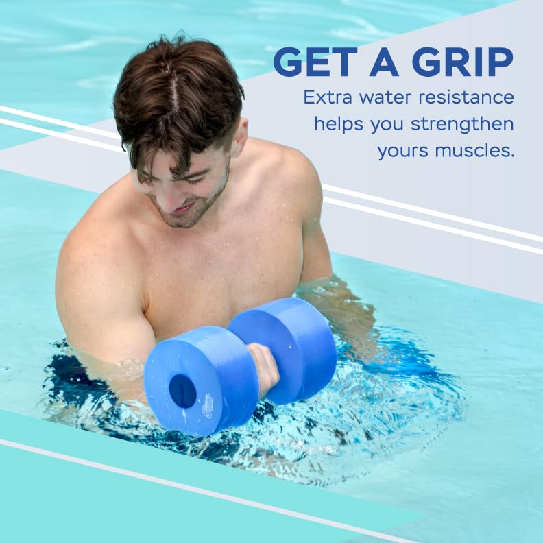 Sunlite Sports Water Workout Combo Set, Aqua Dumbbells and Swim Belt, High Density Water Weights, Water Aerobics Equipment, Pool Exercise, Aqua Therapy
