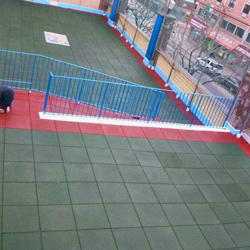 American Floor Mats - SolidPlay 2.5 Inch Thick Colorful Rubber Playground Flooring Tiles - Cushioning and Fall Protection Dark Green 100 Tile Pack (Covers 400 Sq Ft)