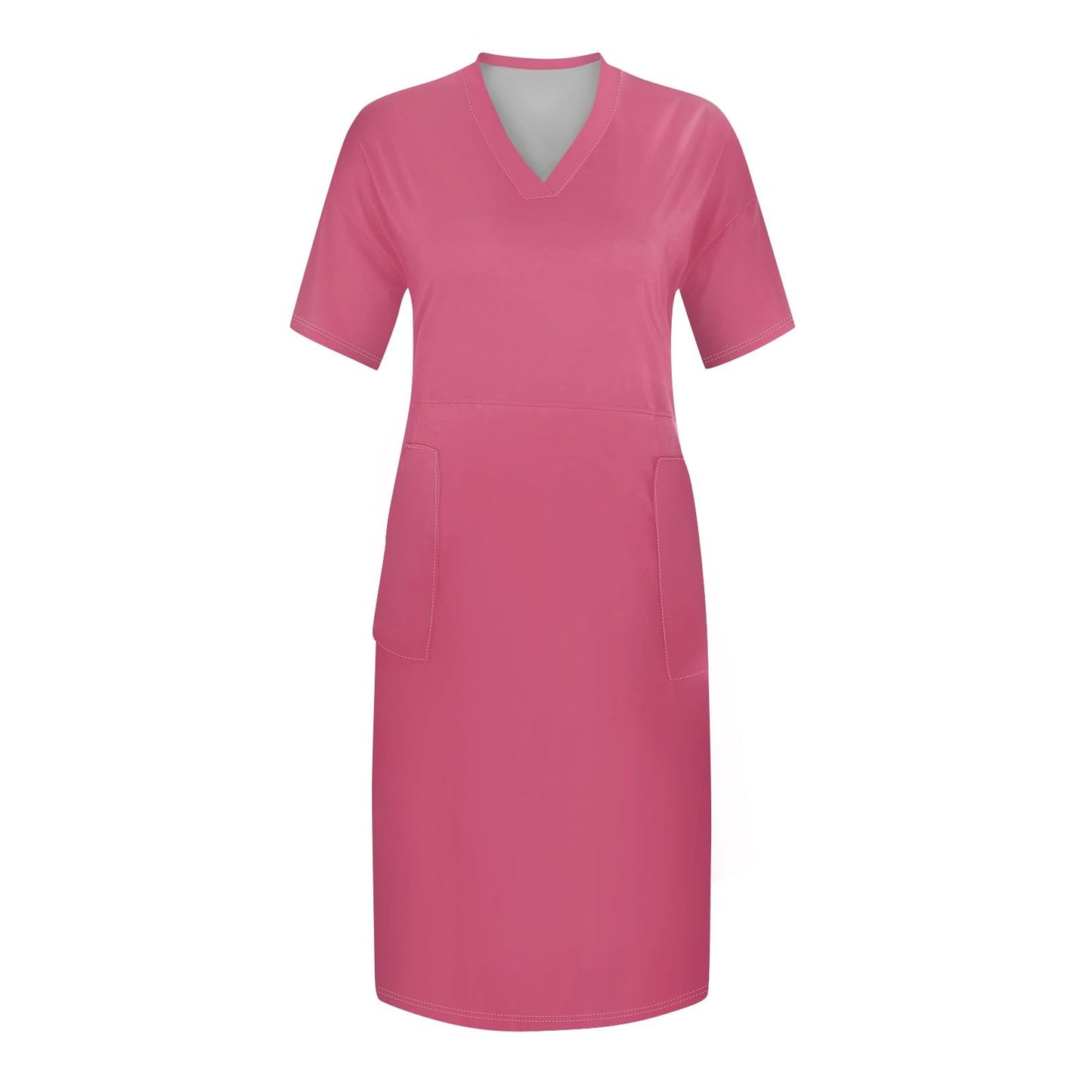 Plus Size Dresses for Curvy Women Oversize T Shirt Midi Dress Short Sleeve V Neck Loose Beach Dress Casual T Shirt Dress with Pockets Trendy Lounge Plus Size Casual Dresses Comfy Club Summer Dress