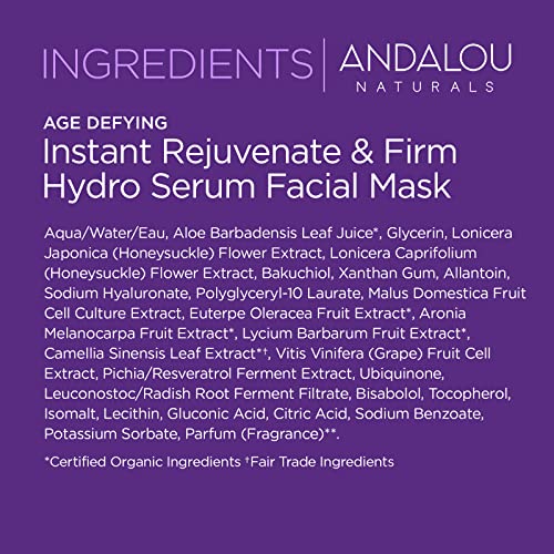 Andalou Naturals, Age Defying Instant Rejuvenate & Firm Sheet Mask