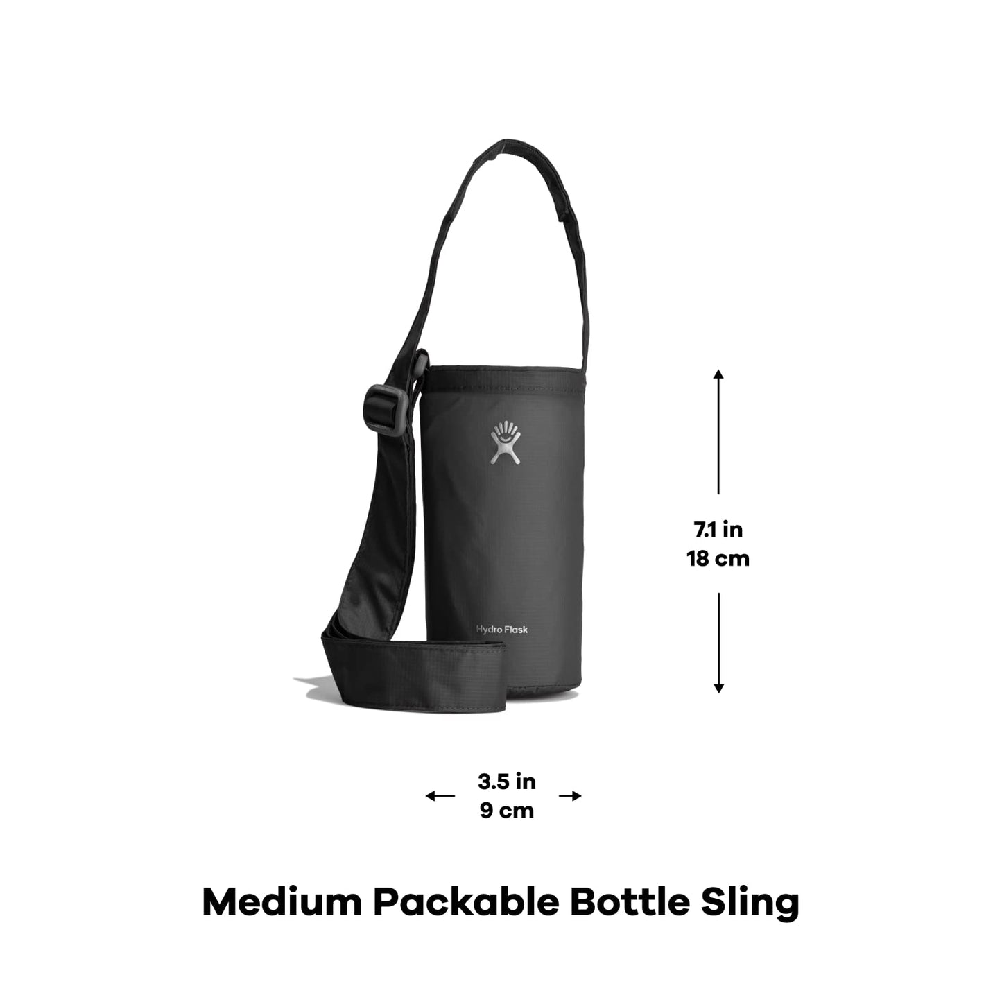Hydro Flask Accessory Reusable Water Bottle Carrier Holder Medium Packable Bottle Sling Dew - for 32 oz and 40 oz Bottles - Adjustable, Collapsable, BPA-Free, Non-Toxic