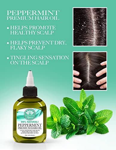 Ethereal Nature 99% Natural Hair Oil Blend Peppermint, 7.10 oz