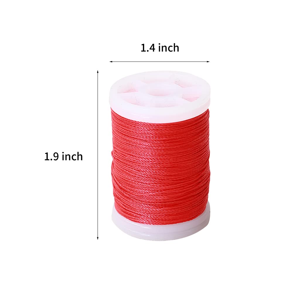 SOPOGER Archery Bow String Serving Thread 131 yard/120 m Durable Nylon Bowstring Serving Thread for Compound Recurve Bow Tying Peep Sight Nock Point (Red)
