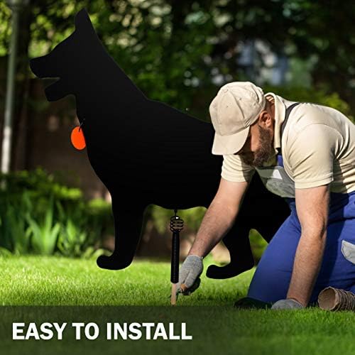 Lone Dog Decoy - Predator Decoys, Repellent for Geese, Deer - Goose Deterrent, Dog Decoy to Keep Away Pests - Predator Replica Visual Scare Device
