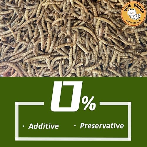 UCM Group 5LB Dried mealworms for Wild Birds, Chickens, High Protein Organic Chicken Feed, 100% Non-GMO for Chickens, Ducks, Turtles and Reptiles