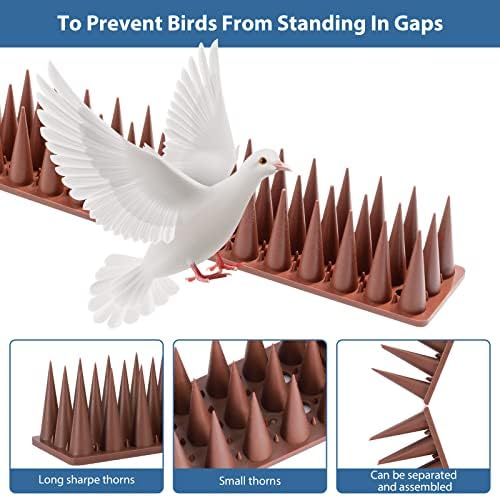 Bird Spikes, 30 Pack Bird Squirrel Raccoon Pigeon Cat Animal Deterrent Spikes for Outside Anti Bird Defender Spikes Outdoor to Keep Birds Away