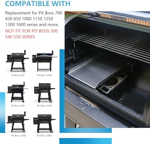 Stainless Steel Grill Heat Baffle Diffuser Replacement for Pit Boss 700 820 850 1000 1150 1250 1300 1600 Series Pellet Smoker Grill Accessories etc.,Modified Flame Tamer for Pit Boss Heat Deflector