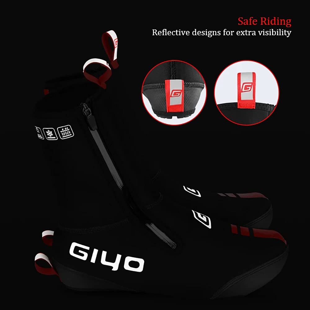 LOVTRAVEL Thick Warm Winter Cycling Overshoes Neoprene Waterproof Windproof Bike Shoe Covers Men Women MTB Road Bicycle Booties Case