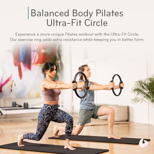 Balanced Body Ultra-Fit Circle, Pilates Ring Resistance Trainer, Upper-Body and Leg Workout Equipment, Leg Exercise Equipment, Pilates Equipment for Home or Studio Use, 15-Inch Diameter