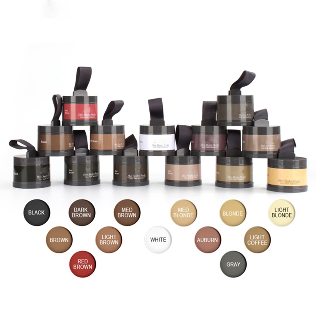 Hairline Powder (Medium Brown) - Instantly Cover Gray Roots, Hair Touch-Up, Hair Color Shadow for Thin Hair