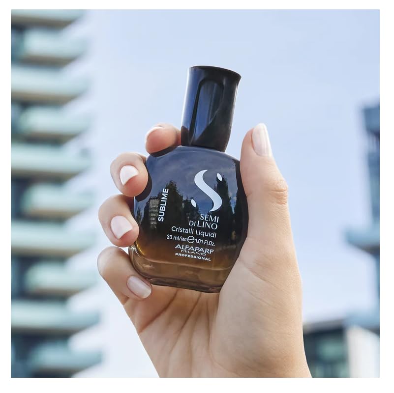 Alfaparf Milano Semi di Lino Sublime Cristalli Liquidi Smoothing Hair Serum - Limited Edition - Superior Finishing Hair Oil - Brilliant Shine and Thermal Protection - Vegan Formula - 1.01 fl. oz.