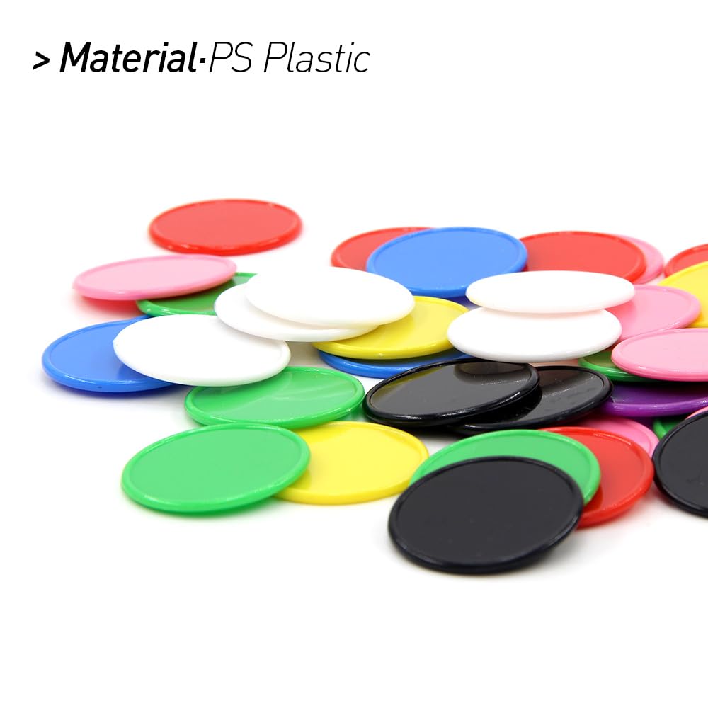 Generic 200-1000 Custom Chips Personalized Plastic Tokens, Customized Chips with Any Image Logo and Text for Business Logo Drink Chips, etc. (Blue)