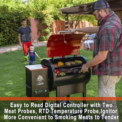 Digital Controller Kit for Pit Boss PB550G PB440D2 PB700NC PB820XL, LCD Control Board Compatible withPit Boss Pro Series PB820PS1 PB1100PS1 with RTD Temp Sensor,2pcs Meat Probe,Igniter,Part NO. AC03P9