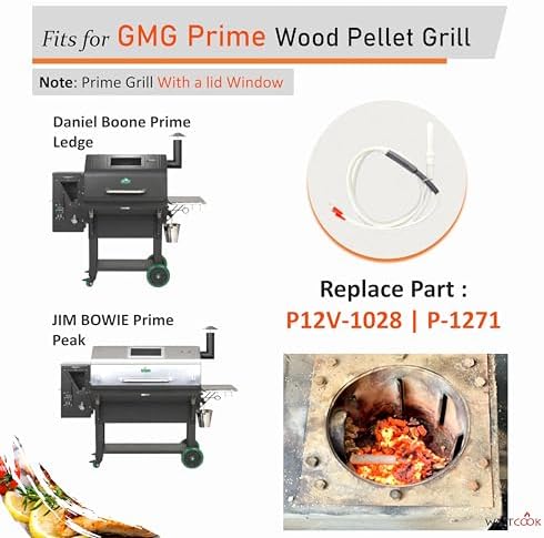 12V Prime Hot Rod Igniter for Green Mountain Daniel Boone Prime and Jim Bowie Prime Model, Ledge and Peak Pellet Grill Prime 12 Volt Ignitor Replacement Parts