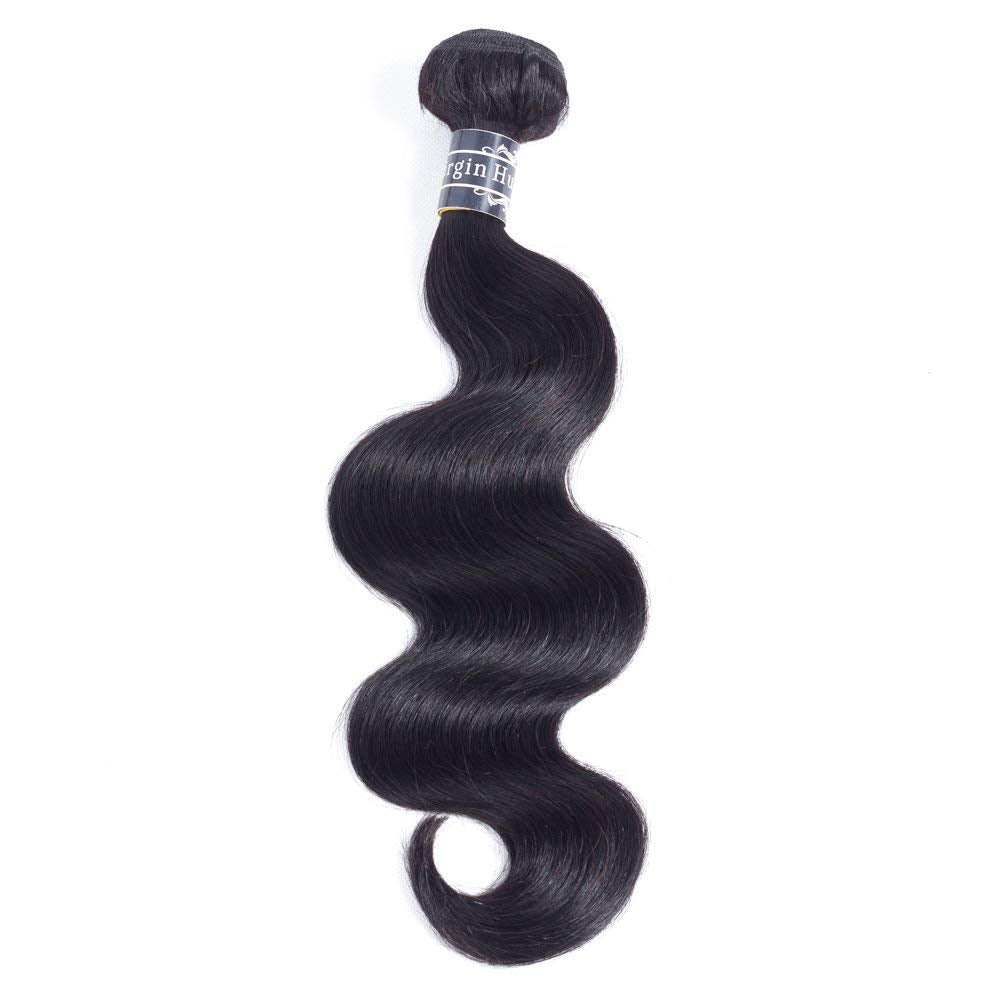Amella Hair 100% Unprocessed Brazilian Body Wave One Bundle 22inch 8A Brazilian Virgin Hair Weave Human Hair Bundles Body Wave Natural Black Color 90-95g/bundle