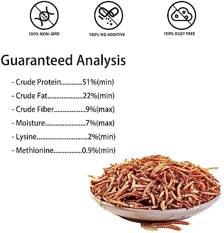 I LOVE WORMS Dried Mealworms (10lb), 100% Natural Non-GMO, High-Protein Mealworms for Chickens, Birds, Ducks, Reptile, Tortoise, Amphibian, Lizard