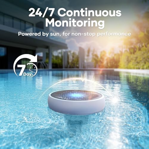 AIPER HydroComm Smart Pool Monitor, 24/7 Digital Water Testing for Pools, Hot Tubs & Spas, 5-in-1 Accurate Testing, App Control, Customized Optimization Tips, White