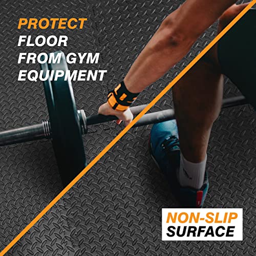 Mat Block Interlocking Foam Tiles Puzzle Mats for Floor 24 SQ FT, 3/4 inch, 6 Tiles, EVA Gym Mat Flooring Exercise Equipment Mat for Home Gym Equipment,APM101BK, Black