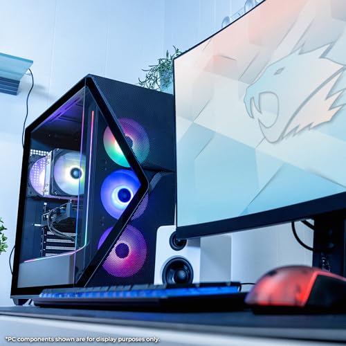 iBUYPOWER Slate MESH Gaming PC Desktop Computer Intel Core i7 14700F CPU, NVIDIA GeForce RTX 5070 12GB GPU, 32GB DDR5 RGB 5200MHz RAM, 1TB NVMe SSD, Windows 11 Home, Keyboard and Mouse - SMI7N5701