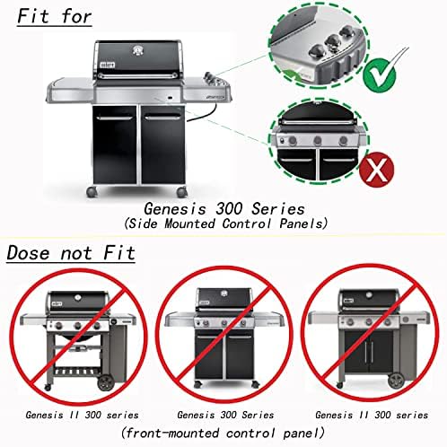 34 1/4 Inch Burner Tube Set Replace for Weber 67722 67820 Genesis 300 Series E310 E320 EP310 EP320 S310 S320 Gas Grills (2007-2010) with Side Control Knobs (304 Stainless Steel)