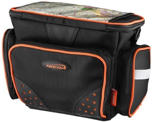 Ibera Bike Handlebar Bag for Camera Equipment, Clip-on Quick Release Bicycle Bag with Rain Cover and Map Sleeve