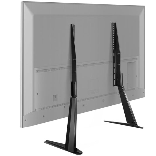 BFTOU Black Universal TV Stand Tabletop for 27 to 65 inch LCD Flat Screen TV,Max VESA 800 x 400mm, Height Adjustable TV Base Holds up to 88lbs