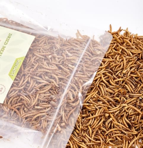 10 LB Dried Mealworms, 100% Natural, Non-GMO Mealworms for Chickens-High Protein Treats for Chickens, Ducks, Wild Birds