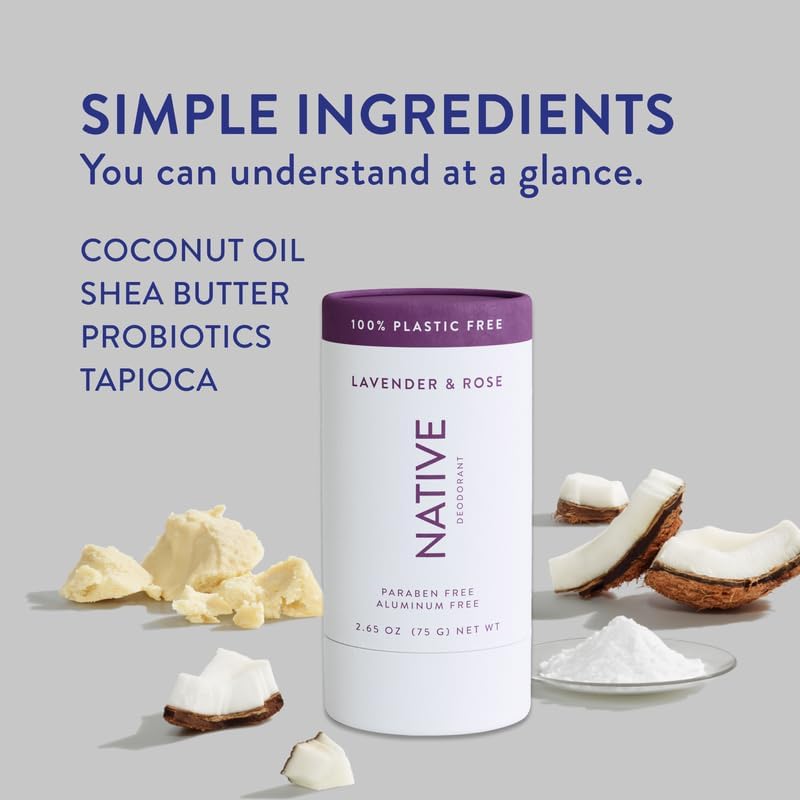 Native Deodorant Contains Naturally Derived Ingredients, 72 Hour Odor Control | Deodorant for Women and Men, Aluminum Free with Baking Soda, Coconut Oil and Shea Butter | Classics Pack of 3