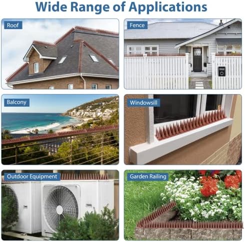 Bird Spikes, 30 Pack Bird Squirrel Raccoon Pigeon Cat Animal Deterrent Spikes for Outside Anti Bird Defender Spikes Outdoor to Keep Birds Away