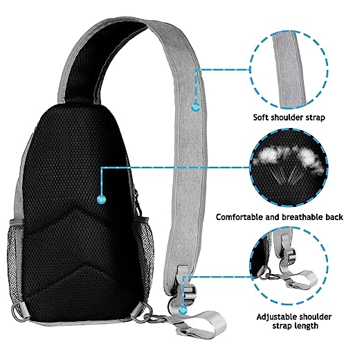 Javolto Crossbody Bags Sling Backpack,Multipurpose Cross body Shoulder Bag for Men and Women Chest Bag Travel Hiking Daypack