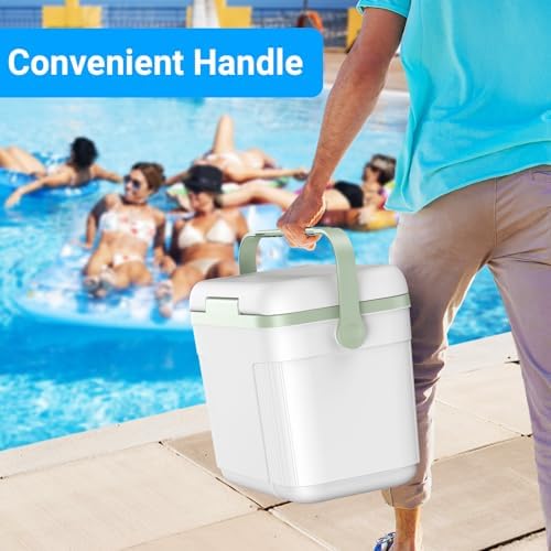 Pool Cooler, Portable Poolside Cooler Swimming Pool, Insulated Hard Cooler with Handle, Swimming Poolside Ice Chest Accessories, Suitable for Above Ground Pools, Parties, Family Gathering
