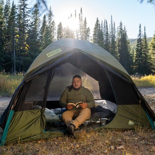 Kelty Daydreamer 4P + 6P Camping Tent, Blackout Fabric, Interior Light Diffusing Gear Loft, Standing Height, PFAS Free (4 Person)