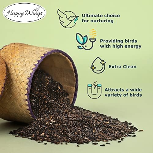 Nyjer Thistle Seeds for Wild Birds 15 lbs No Grow Premium Bird Seed Attracts Finches, Goldfinches, Ideal for Year-Round Feeding High in Protein and Energy.