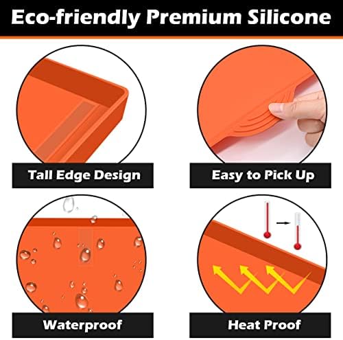 36" Griddle Mat Silicone for Blackstone, Magnetic Protective Cover Mats Blackstone Griddle Top Covers for Blackstone Protector Outdoor-Orange