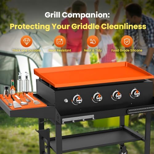 28" Blackstone Silicone Griddle Cover and 16" Blackstone Griddle Accessories | Comprehensive Protection | Thick & Durable | Reusable & Premium Food-Grade Silicone Grill Mat | from Dirt & Rust