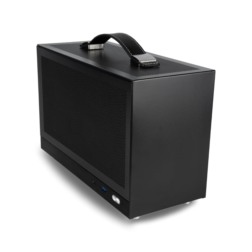 Empowered PC LAN Gaming Desktop (8.1L Small & Light, RTX 5060 Ti 16GB, AMD Ryzen 7 8700F, 32GB DDR5 RAM, 2TB NVMe SSD, Internal WiFi + Bluetooth, Windows 11 Pro) Best Mini ITX SFF Computer (Black)